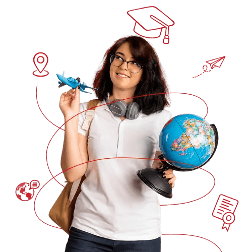 Student planning study abroad